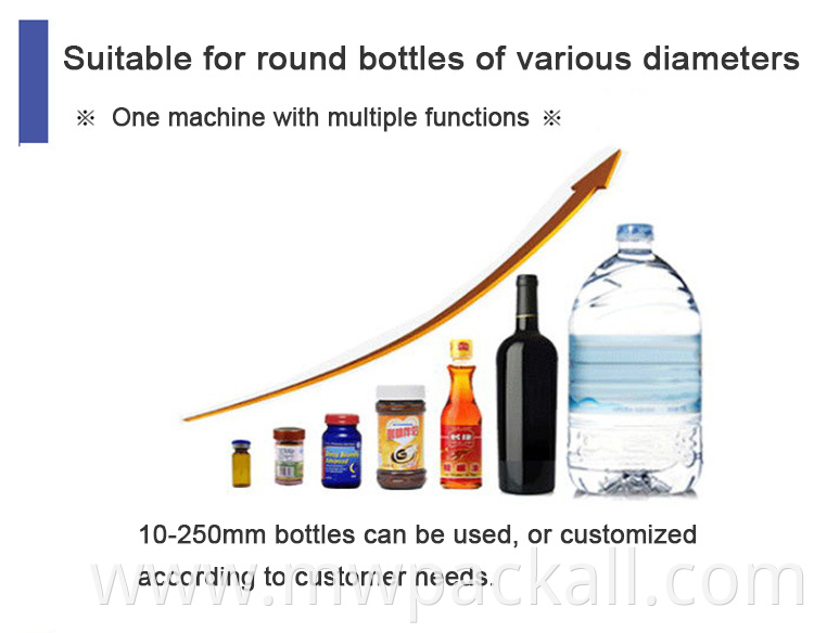 Sticker labeling machine for PET/glass bottle under CE approved